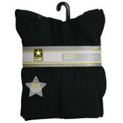 Wholesale - 6pk ARMY BASIC HC BOOT SOCKS SIZE 10-13, UPC: 193159217808